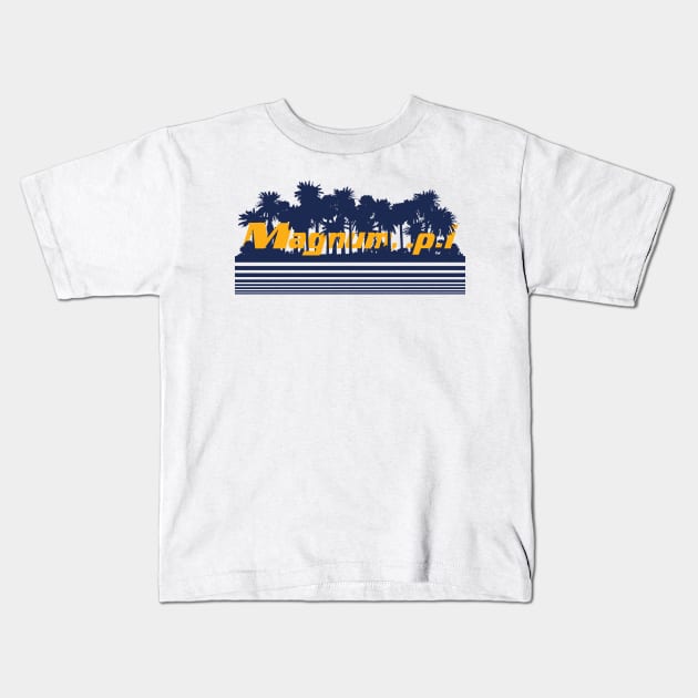 Magnum PI - Palm Trees Kids T-Shirt by TheSnowWatch